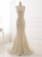 Unique Design Formal Women Dresses Illusion Back Evening Dress